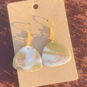 Marbled polymer clay earrings
